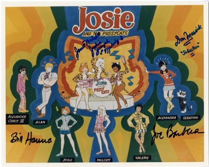 "Josie and the Pussycats" Creators and Characters Voices Signed 8x10 Photo
